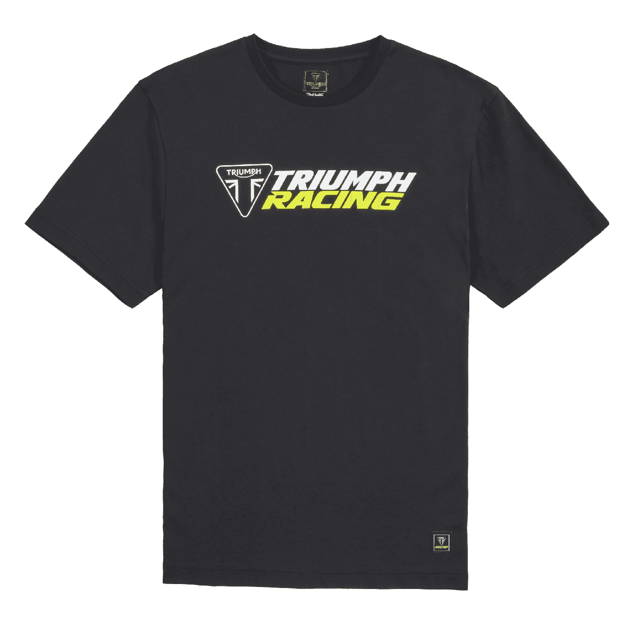 Titanium Motorcycle Rear Sprocket 520 - Triumph Racing Logo T-Shirt Black/Yellow |