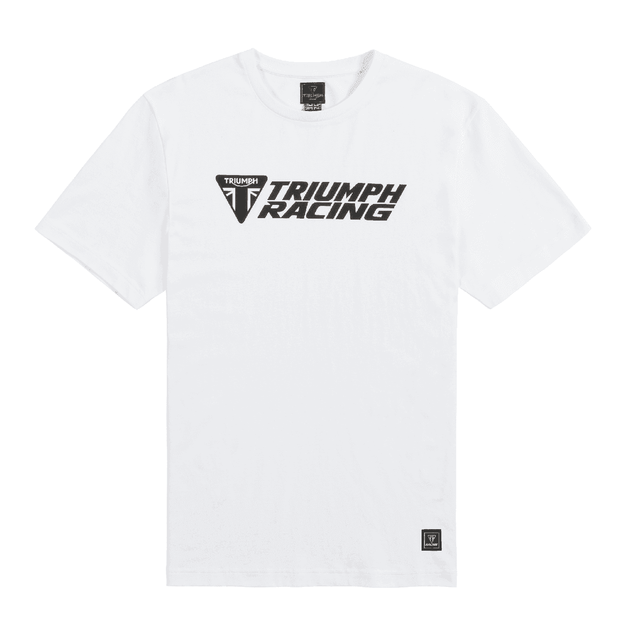 Titanium Motorcycle Rear Sprocket 520 - Triumph Racing Logo T-Shirt White/Black |