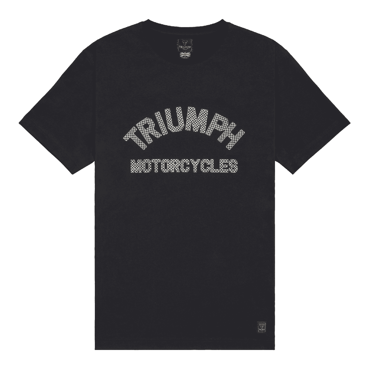 Titanium Motorcycle Rear Sprocket 520 - Triumph Burnham Checkboard T-Shirt Black |