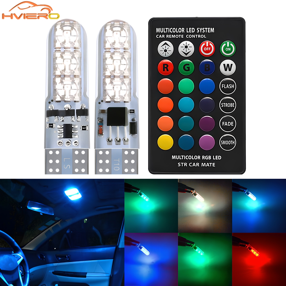 Titanium Motorcycle Rear Sprocket 520 - 2X RGB Car Led T10 W5W